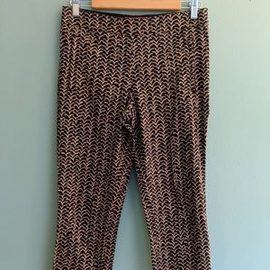 Slim cropped patterned pants
